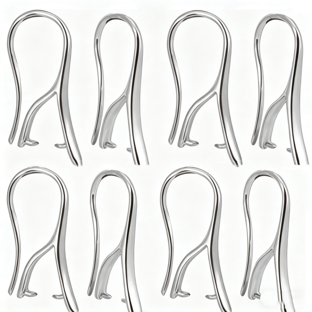 Jewelry Making Brass - 10/30Pcs Kawat Anting Putih dengan Penjepit