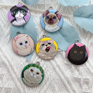 Jewelry Making Party - 10 buah aksesoris enamel kucing kartun