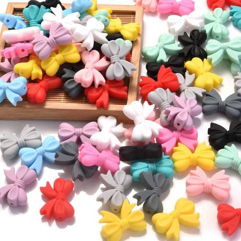 Jewelry Making 3 Year Old - 5 Buah Manik-manik Silikon Bentuk Pita,