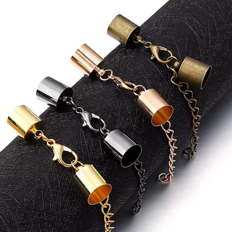 Jewelry Making Brass - 10Set Penutup Ujung Tali Kulit dengan
