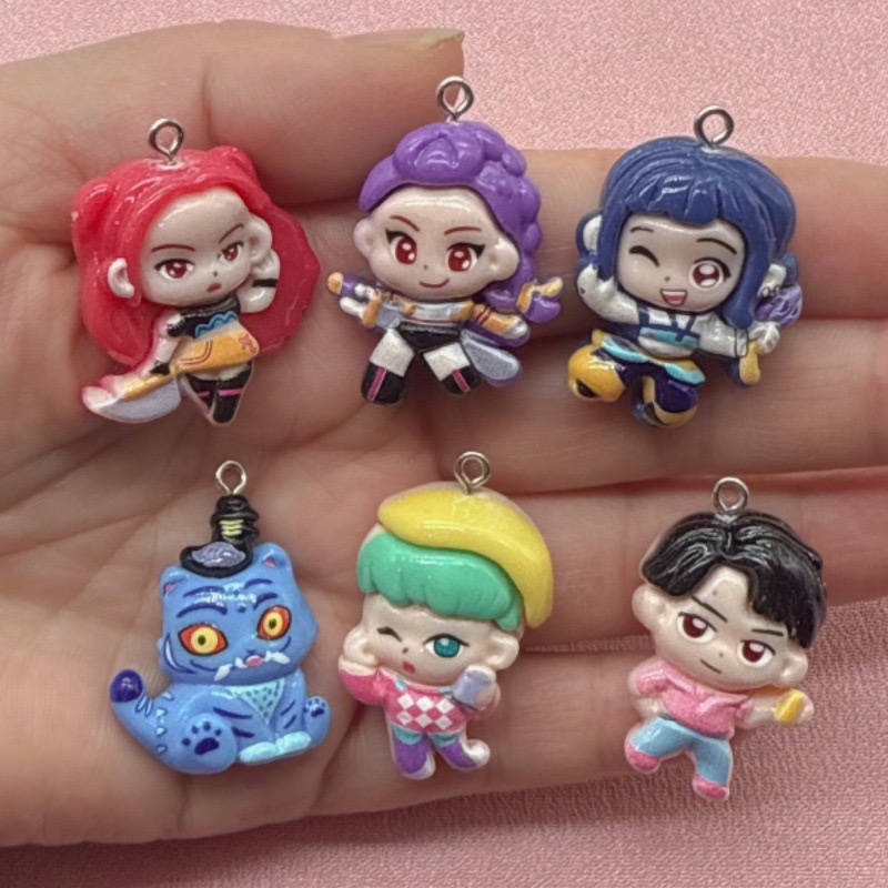Jewelry Making Party - 10 buah liontin kartun resin, anting-anting