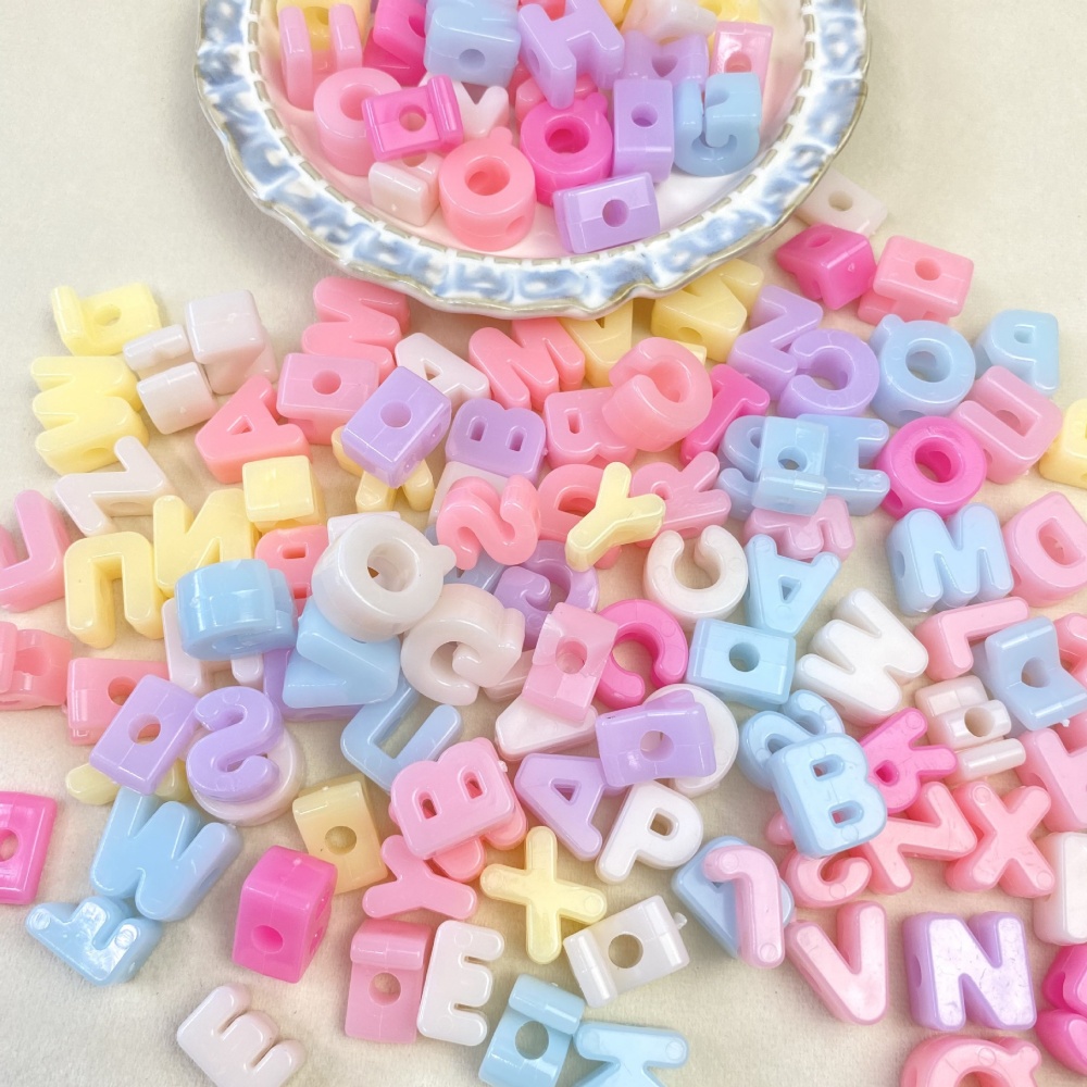 Jewelry Making Degree - 10/50/100PCS Manik-manik Huruf Akrilik 14-20mm Warna