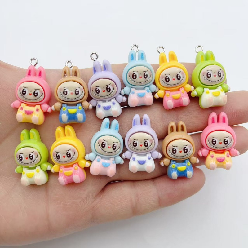 Jewelry Making Party - 10Pcs Gantungan Resin Rumah Stroberi Kelinci