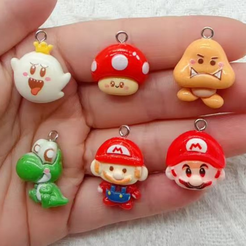 Jewelry Making Party - 10 buah liontin kartun resin, aksesoris