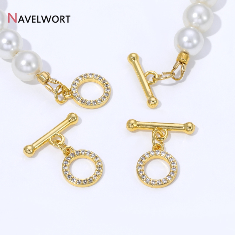 Jewelry Making Brass - Konektor Kancing Emas 18K Lapis Kuningan