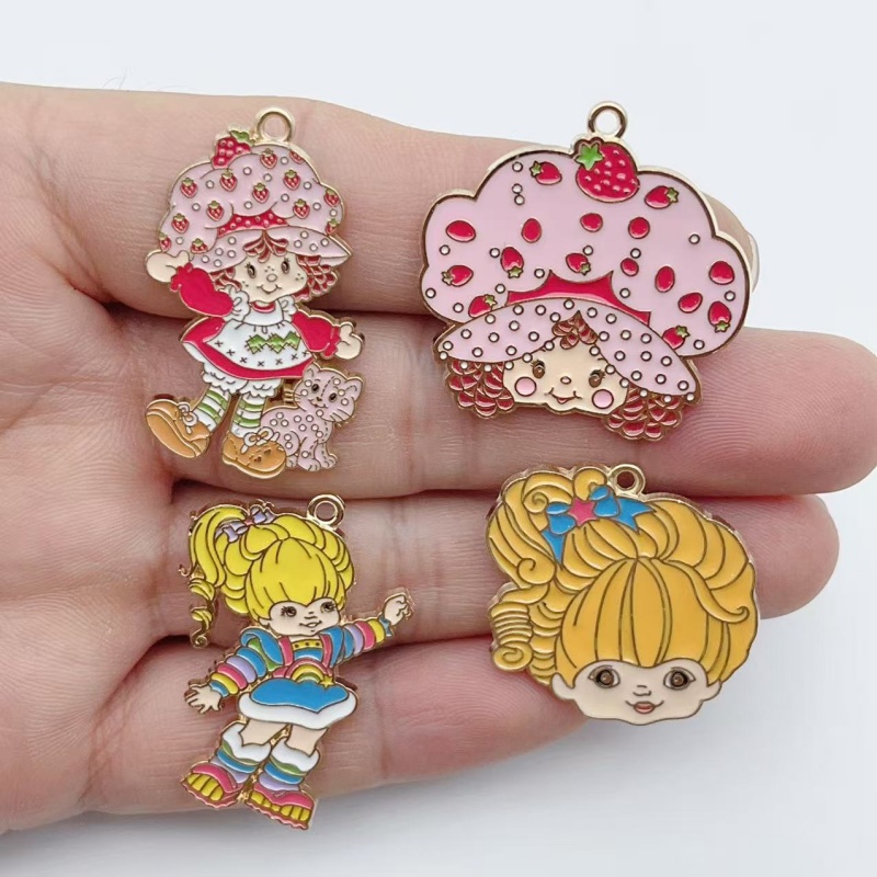 Jewelry Making Brass - 10 Buah Perhiasan Logam Enamel Gadis