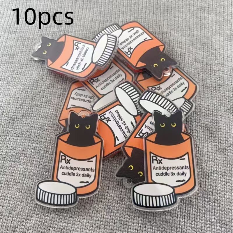 10 buah liontin kucing obat ak - Jewelry Making Party ulasan dan harga
