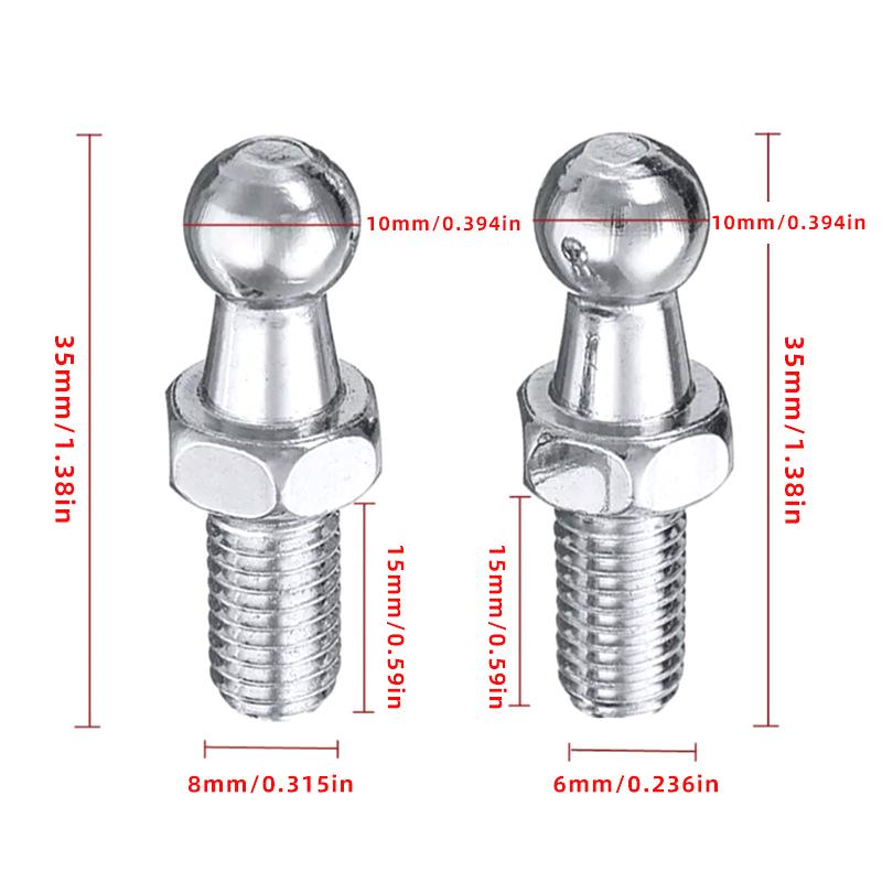 2Pcs M6 M8 Universal Car 10mm  - Eyepin Ball End ulasan dan harga