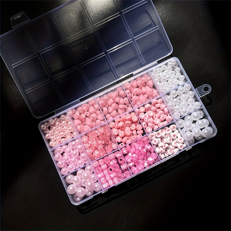 Kotak alfabet merah muda 10 bu - Jewelry Making Degree ulasan dan harga