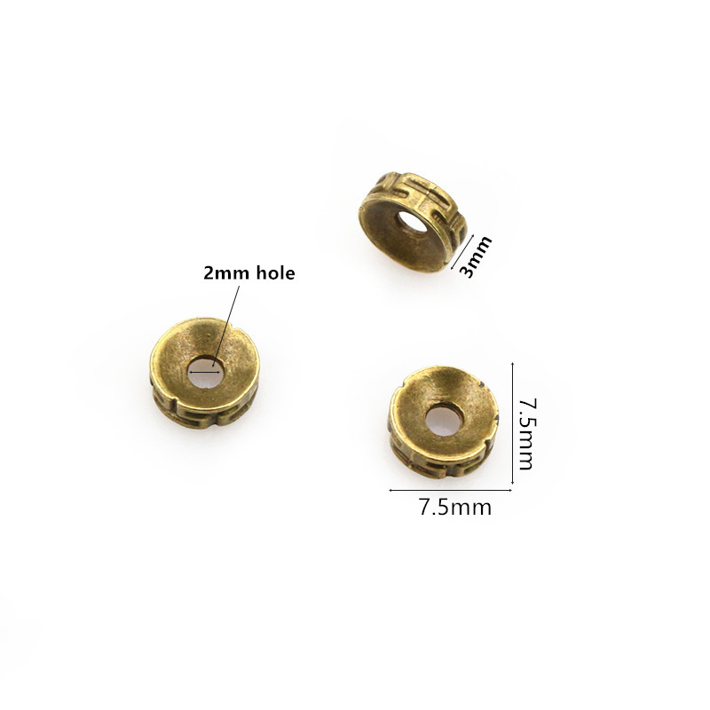 50 Buah 7.5X3Mm Spacer Beads B - Eyepin Ball End ulasan dan harga