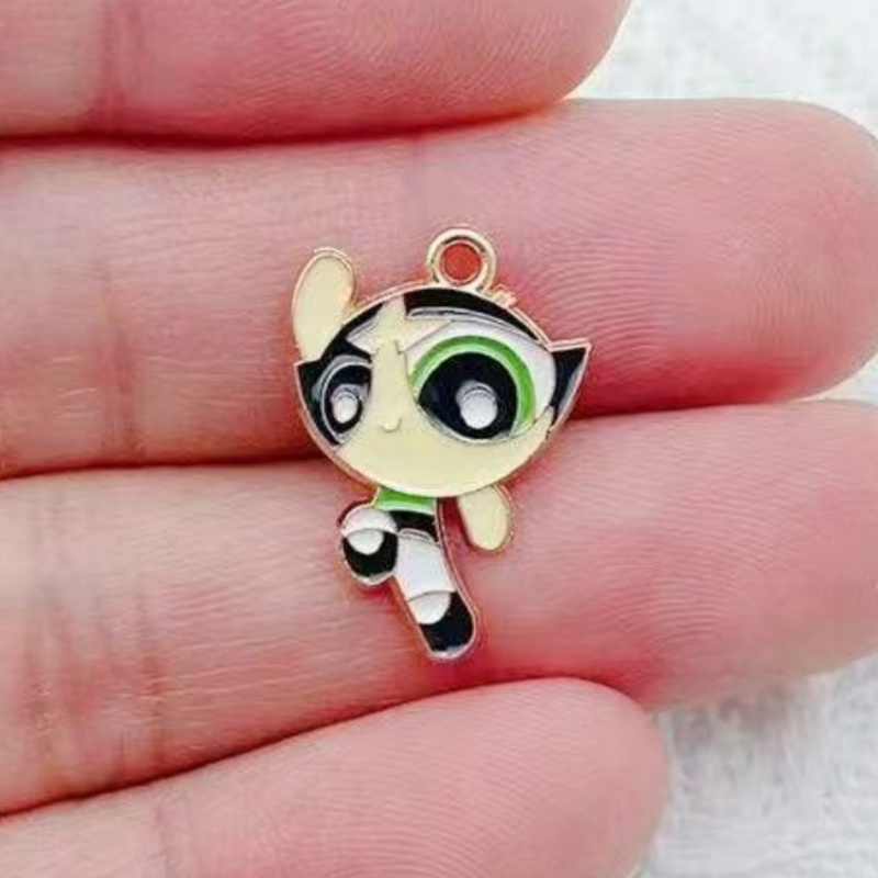 10 Buah Liontin Gadis Kartun B - Jewelry Making Party ulasan dan harga