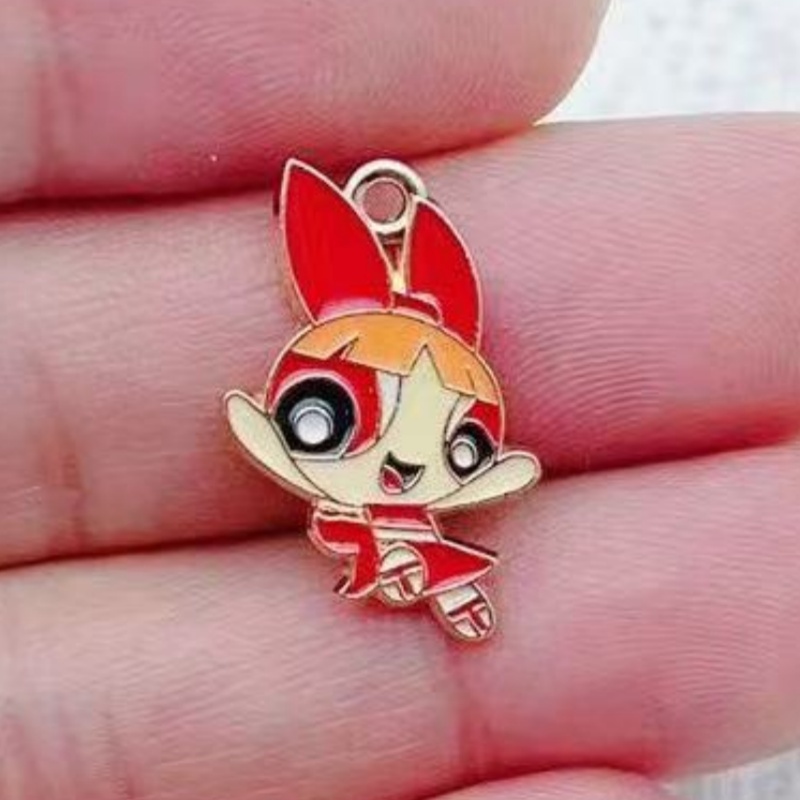 10 Buah Liontin Gadis Kartun B - Jewelry Making Party ulasan dan harga