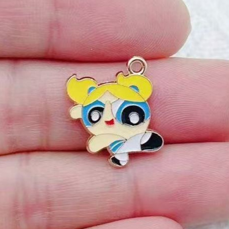 10 Buah Liontin Gadis Kartun B - Jewelry Making Party ulasan dan harga