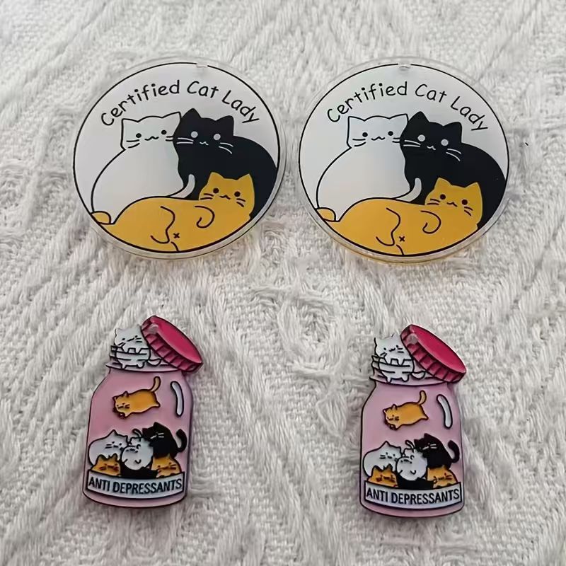 10 buah liontin kucing lucu da - Jewelry Making Party ulasan dan harga