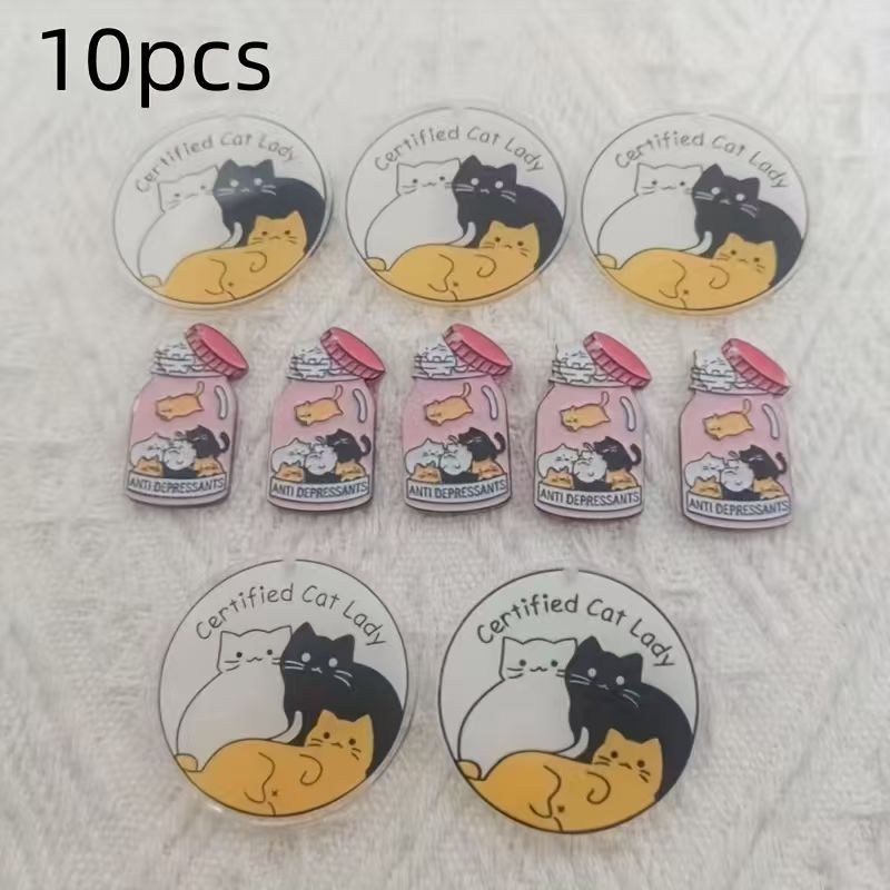 10 buah liontin kucing lucu da - Jewelry Making Party ulasan dan harga