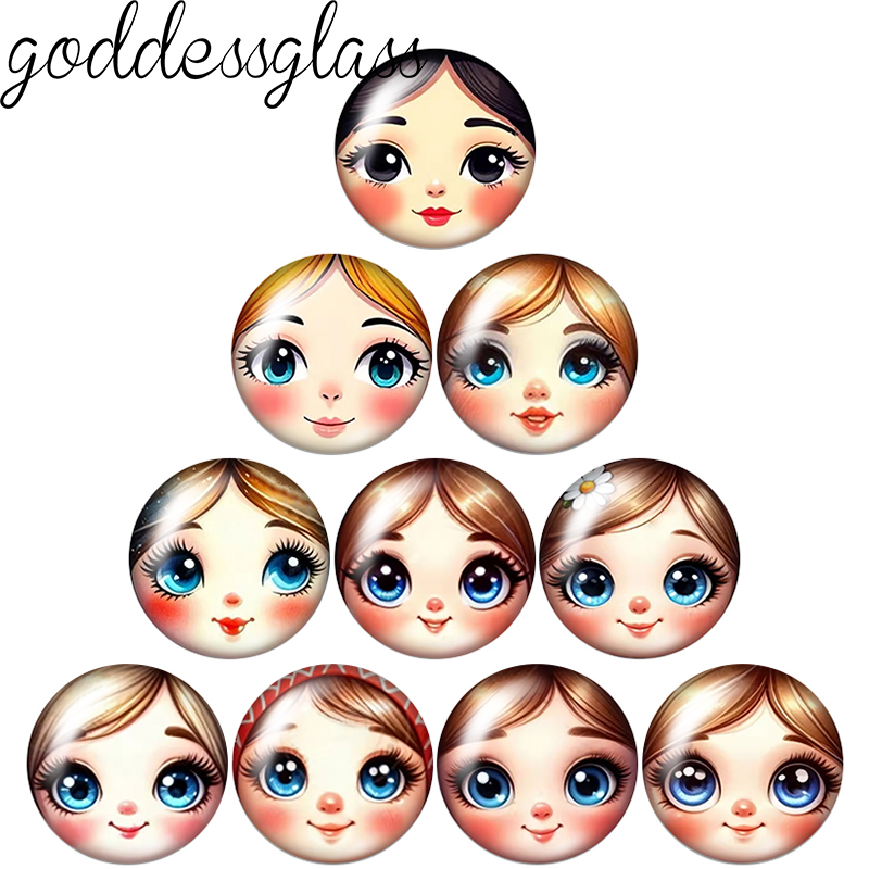 Kaca cabochon bulat motif waja - Jewelry Making 3 Year Old ulasan dan harga