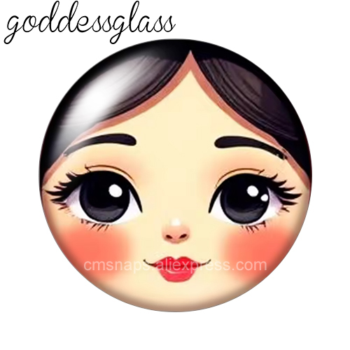 Kaca cabochon bulat motif waja - Jewelry Making 3 Year Old ulasan dan harga