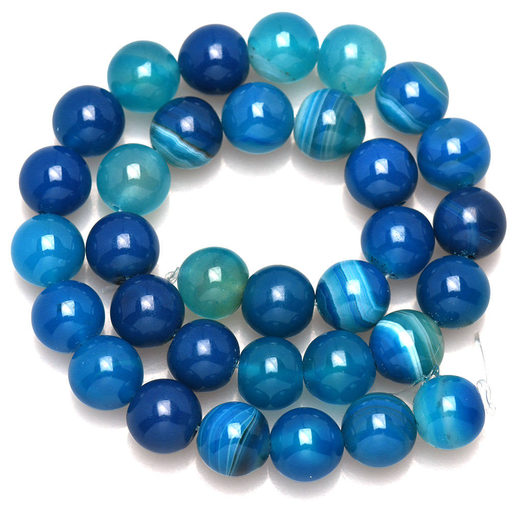 Batu Alam Berpita Biru Renda A - Jewelry Making Gemstones ulasan dan harga