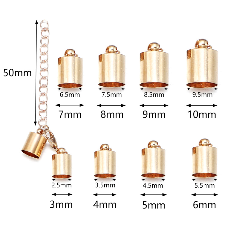 10Set Penutup Ujung Tali Kulit - Jewelry Making Brass ulasan dan harga