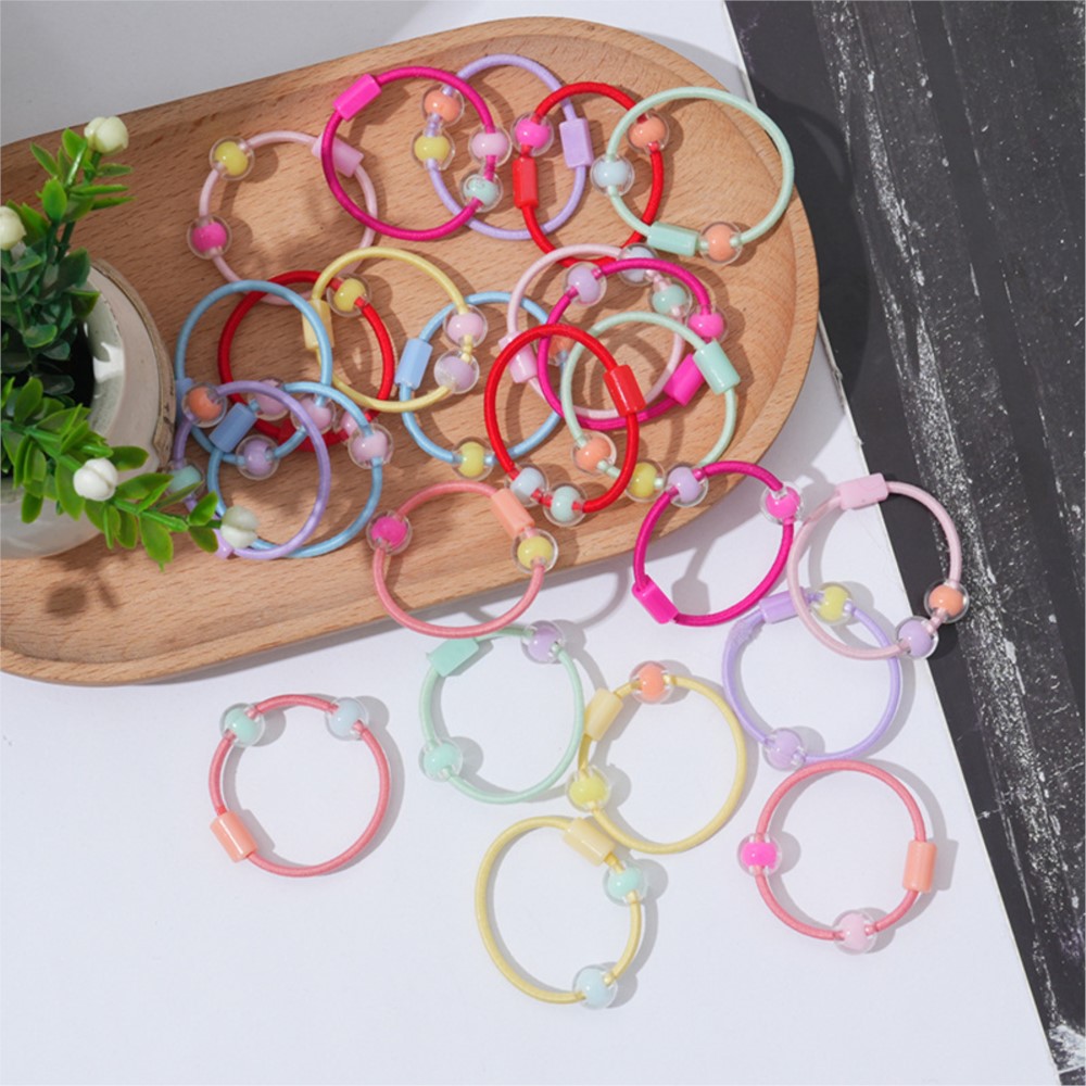 50 buah ikat rambut elastis lu - Jewelry Making 3 Year Old ulasan dan harga