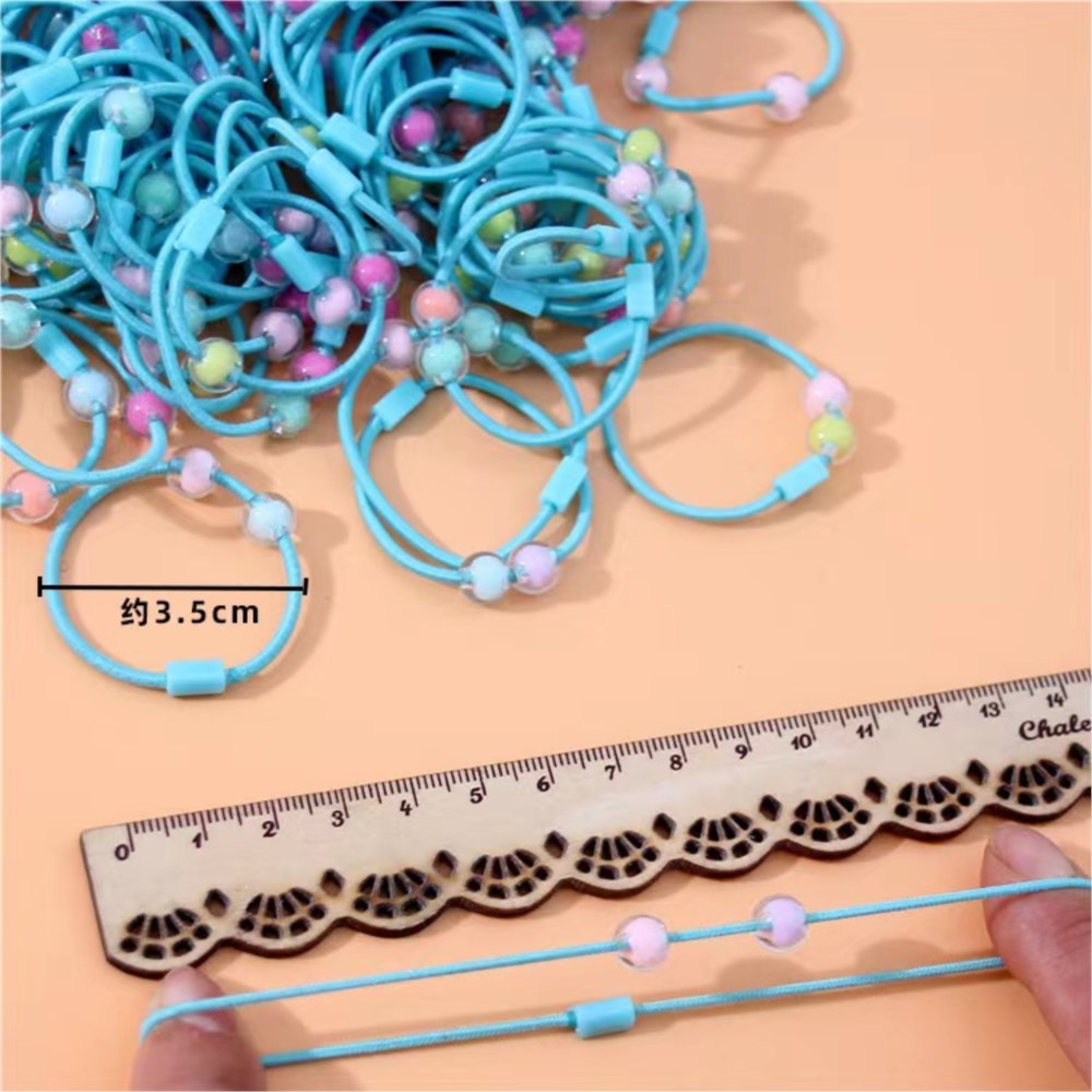 50 buah ikat rambut elastis lu - Jewelry Making 3 Year Old ulasan dan harga
