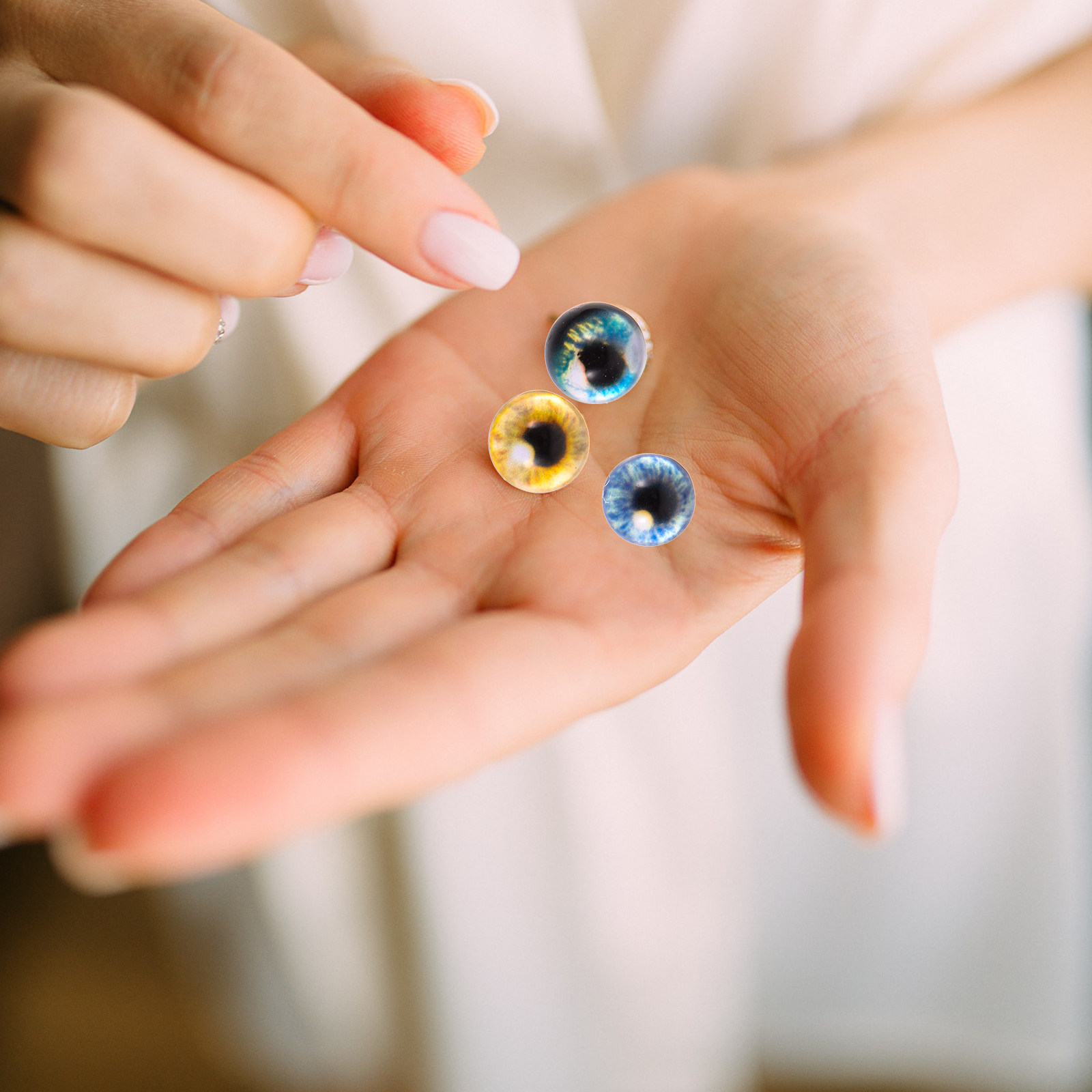 40 Buah Bola Mata Kaca Berwarn - Jewelry Making Classes ulasan dan harga