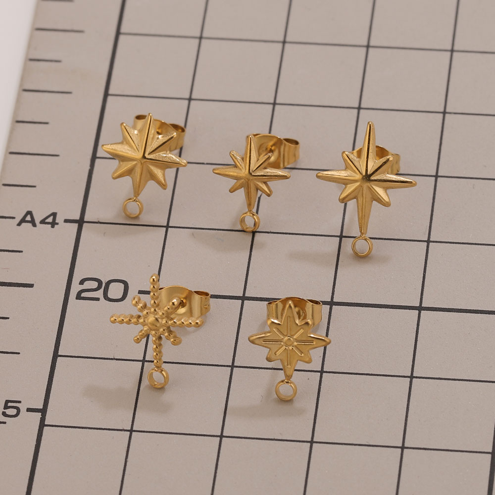 6 pcs Anting-anting Bintang St - Jewelry Making Degree ulasan dan harga