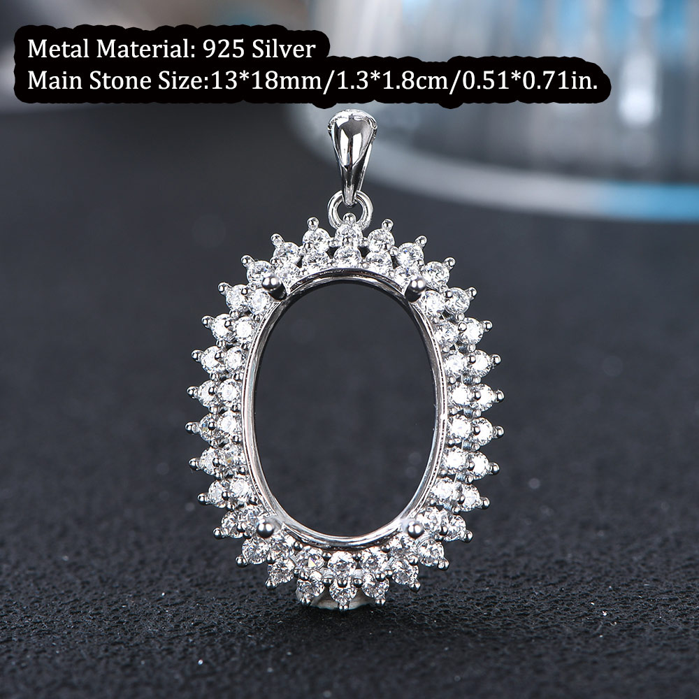 13X18Mm S925 Cincin Perak Murn - Jewelry Making Gemstones ulasan dan harga