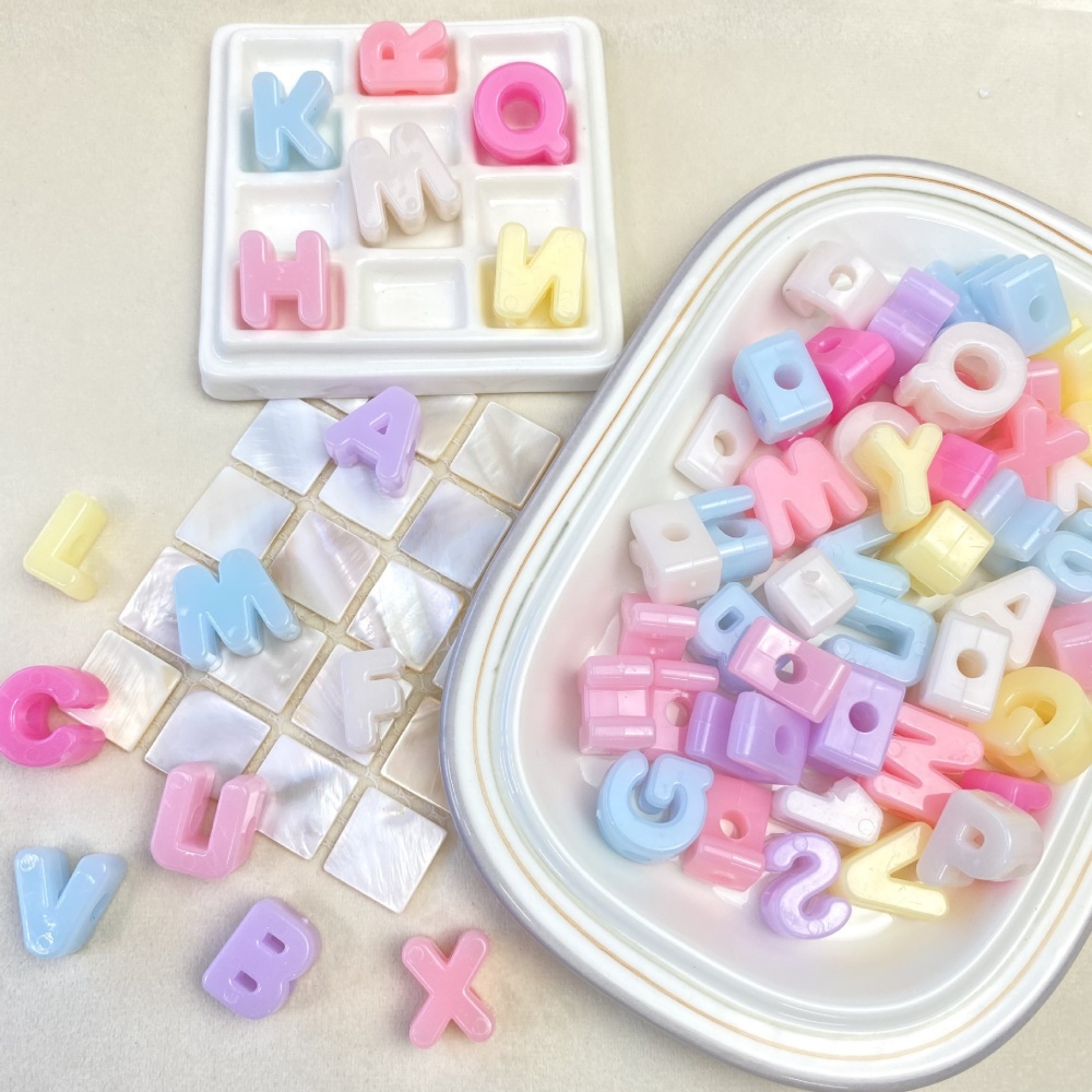 10/50/100PCS Manik-manik Huruf - Jewelry Making Degree ulasan dan harga