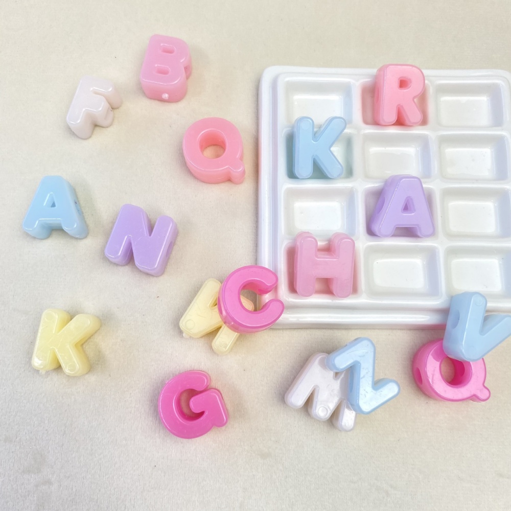 10/50/100PCS Manik-manik Huruf - Jewelry Making Degree ulasan dan harga