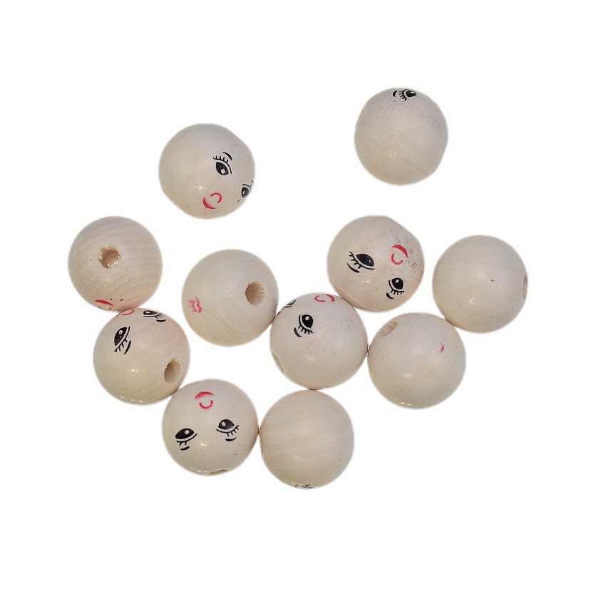 20/50PCs Tersenyum Wajah Manik - Jewelry Making 3 Year Old ulasan dan harga