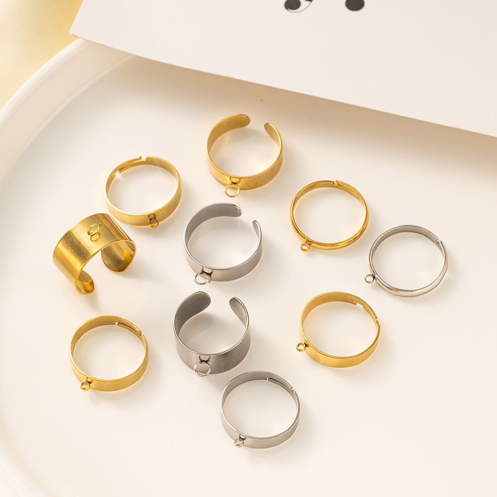 5 Buah/Lot Dasar Cincin Terbuk - Jewelry Making For Adults ulasan dan harga