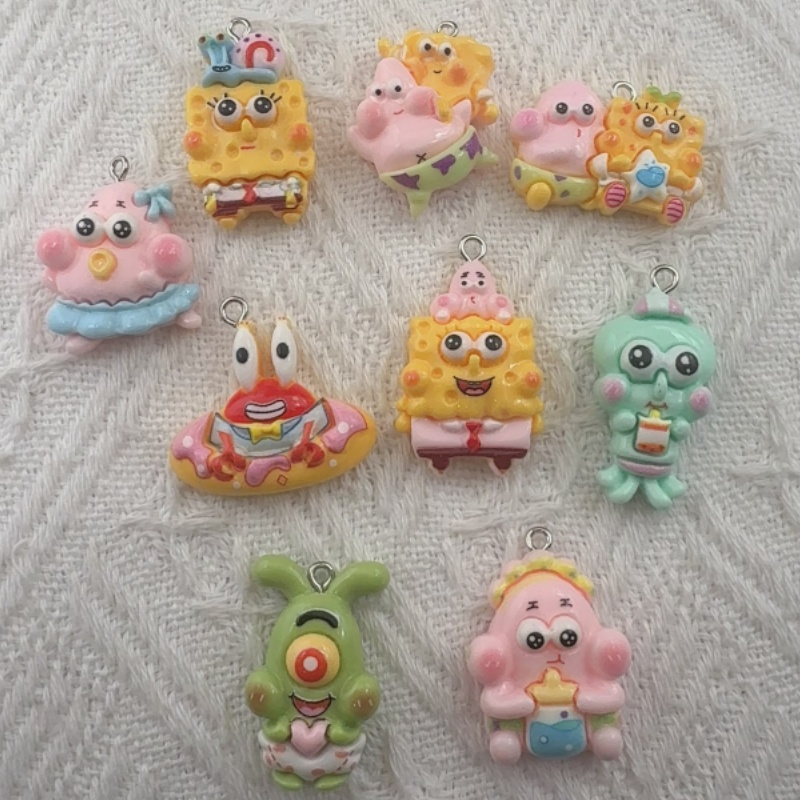 10 buah liontin resin kartun,  - Jewelry Making Party ulasan dan harga