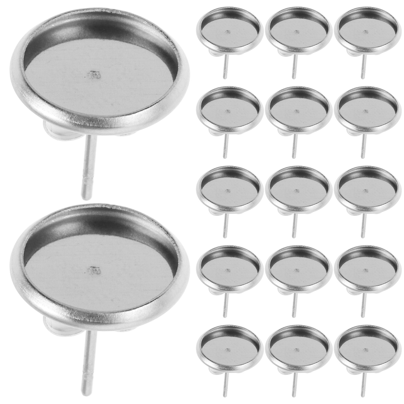 20Pcs Alas Anting Logam Kosong - Jewelry Making Gemstones ulasan dan harga